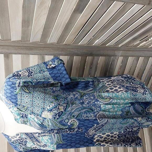 Blue Paisley Print Top | Sami & Jo | X Large - Picture 3 of 11